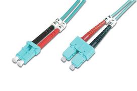 Kabelis Digitus  FO Patch Cord, Duplex, LC to SC MM OM3 50/125 µ, 3 m