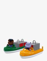 Aquaplay - Aquaplay 2 Containerboats With Figurines - Vonios žaislai - Marga / raštuota