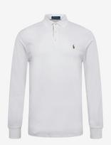 Polo Ralph Lauren - Custom Slim Fit Soft Cotton Polo Shirt - Marškinėliai ilgomis rankovėmis - Balta