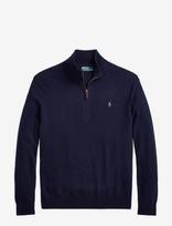 Polo Ralph Lauren - Wool Quarter-Zip Sweater - Megztinis su užtrauktuku - Tamsiai mėlyna