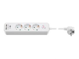 Grandinės pertraukiklis Goobay  41264 3-Way Power Strip with Switch and USB | Sockets quantity 3