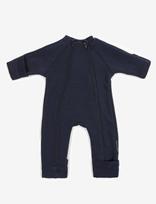 Smallstuff - Jumpsuit, Merino Wool W. 2 Zip, Navy - Flisinis kombinezonas - Tamsiai mėlyna