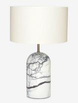 ENKEL LIVING - Flair Table Lamp White-Black Marble Base - Stalinė lempa - Balta