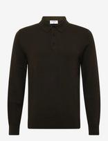 Filippa K - Knitted Polo Shirt - Polo marškinėliai ilgomis rankovėmis - Chaki spalva