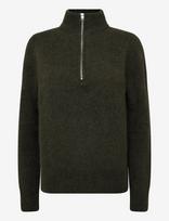 Filippa K - Andrew Yak Sweater - Megztinis su užtrauktuku - Chaki spalva