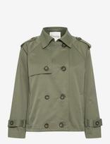 My Essential Wardrobe - Miramw Short Trenchcoat - Lietpaltis - Chaki spalva