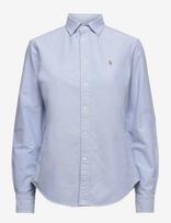 Polo Ralph Lauren - Slim Fit Striped Oxford Shirt - Marškinėliai ilgomis rankovėmis - Mėlyna