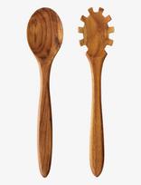 Aida - Raw Salad Servers Set - Salotų serviravimo indas - Ruda