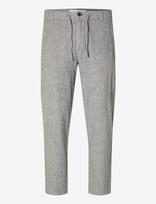 Selected - Slm172-Slimtape Brody Linen Bld Pnt Noos - Lininės kelnės - Pilka