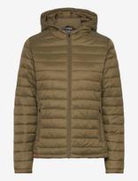 Hummel - Hmlred Quilted Hood Jacket Woman - Sportinė paminkštinta striukė - Chaki spalva