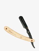 Parker - Parker Srpba - Light Wood Handle Clip Type Black Blade Holder Barber/Straight Razor - Skrudintuvas - Marga / raštuota