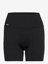 Aim´n - Ribbed Seamless Midi Biker Shorts - Dviratininko šortai - Juoda