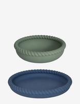 OYOY MINI - Mellow Plate & Bowl - Lėkštės - Mėlyna