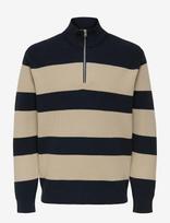 ONLY & SONS - Onsphil Reg 12 Struc Half Zip Knit Noos - Megztinis su užtrauktuku - Tamsiai mėlyna