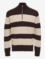 ONLY & SONS - Onsphil Reg 12 Struc Half Zip Knit Noos - Megztinis su užtrauktuku - Smėlio