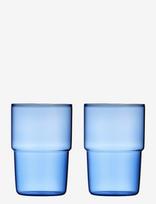 Lyngby Glas - Drinking Glass Torino 2 Pcs - Stiklinė vandeniui - Mėlyna