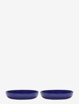 Serax - Plate High Dark Blue-Stripes White Feast By Ottolenghi Set/2 - Lėkštė - Mėlyna