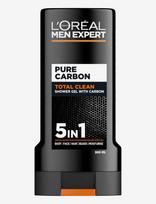 L'Oréal Paris - L'oréal Paris Men Expert Pure Carbon Total Clean Shower Gel For Normal Skin 300 Ml - Voniai ir dušui - Nude