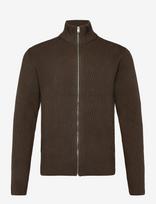 Lindbergh - Knitted Zip Cardigan - Megztinis su užtrauktuku - Ruda