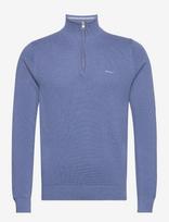 Gant - Cotton Pique Half Zip - Megztinis su užtrauktuku - Mėlyna
