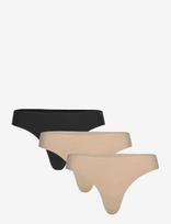Under Armour - Ua Pure Stretch No Show Thong -Solid 3Pk - Stringai - Smėlio