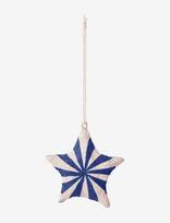 Broste Copenhagen - Pulp Star Ornament - Kalėdiniai žaisliukai ir eglutės aksesuarai - Mėlyna