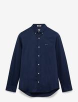 Gant - Slim Pinpoint Oxford Shirt - Laisvalaiko marškiniai - Tamsiai mėlyna