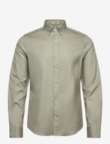Gant - Slim Pinpoint Oxford Shirt - Laisvalaiko marškiniai - Žalia