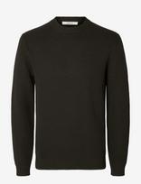 Selected - Slmdane Ls Knit Reg Struc Crew Neck Noos - Apvalios apykaklės megztinis - Chaki spalva