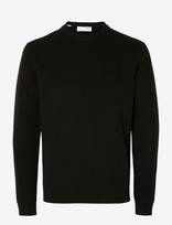 Selected - Slmdane Ls Knit Reg Struc Crew Neck Noos - Apvalios apykaklės megztinis - Juoda