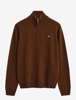Gant - Superfine Lambswool Half Zip - Megztinis su užtrauktuku - Smėlio