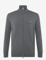 Gant - Cotton Knit Zip Cardigan - Megztinis su užtrauktuku - Pilka
