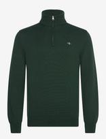 Gant - Cotton Knit Half-Zip Sweater - Megztinis su užtrauktuku - Žalia