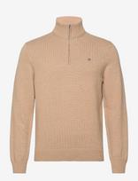 Gant - Cotton Knit Half-Zip Sweater - Megztinis su užtrauktuku - Smėlio