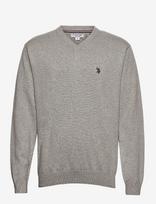 U.S. Polo Assn. - Uspa V-Neck Knit Cosmo Men - V formos iškirptės megztinis - Pilka