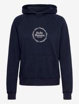 Helly Hansen - W Core Graphic Hoodie - Sportinis džemperis su gobtuvu - Tamsiai mėlyna