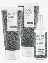 Australian Bodycare - 3 Products For Itchy Skin - Vonios ir kūno priežiūros rinkiniai - Balta
