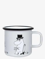 MOOMIN - Enamel Mug 3,7Dl Moominpappa, Grey - Puodelis - Pilka