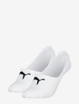 PUMA - Puma Women Cushioned Footie 2P - Futbolo kojinės iki kulkšnių - Balta