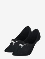 PUMA - Puma Women Cushioned Footie 2P - Futbolo kojinės iki kulkšnių - Juoda