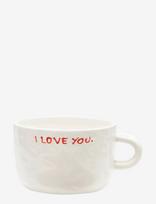 Anna + Nina - I Love You Cappuccino Mug - Kavos puodelis - Balta