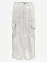 ONLY - Onlmalfy-Caro Linen Long Skirt Pnt - Ilgas sijonas - Balta