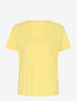Cream - Crnaia Deep V-Neck T-Shirt - Marškinėliai trumpomis rankovėmis - Geltona