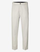 Selected - Slhregular-Will Linen Trs Noos - Klasikinės kelnės - Kreminė spalva