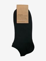 Movesgood - Ankel Bamboo 3-Pack Onsize Black - Futbolo kojinės iki kulkšnių - Juoda