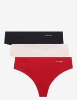 Calvin Klein - Thong 3Pk - Stringai - Juoda