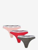 Calvin Klein - Thong 3Pk - Stringai - Marga / raštuota