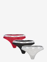 Calvin Klein - Thong 3Pk - Stringai - Raudona