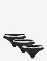 Calvin Klein - Thong 3Pk - Stringai - Juoda