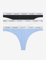 Calvin Klein - Thong 3Pk - Stringai - Mėlyna